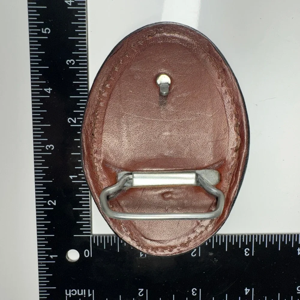 Vintage Leather Belt‎ Buckle Brown Embossed Eagle Talon Western Style
